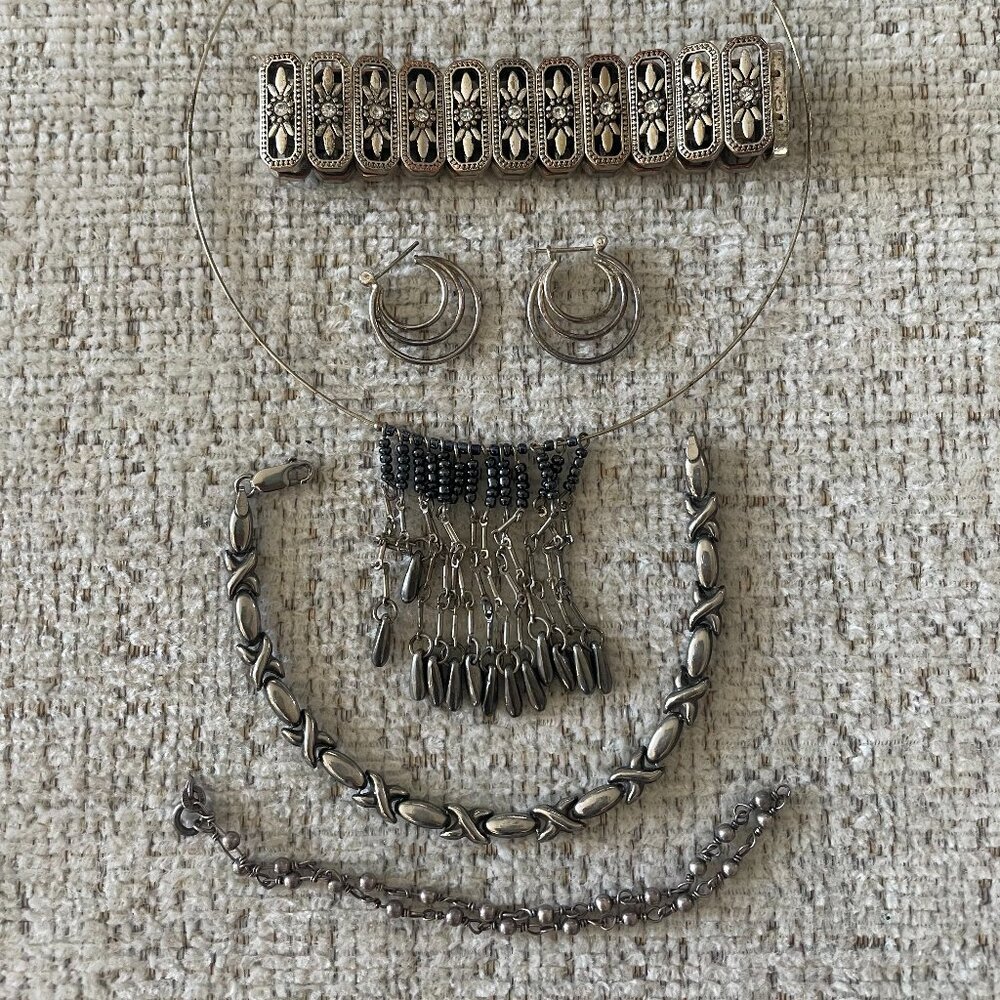 Lot of Vintage Silver Color Jewelry